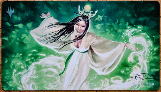 Azusa, perdida pero buscando - Todd Lockwood - Firmado por el artista - Tapete de juego MTG