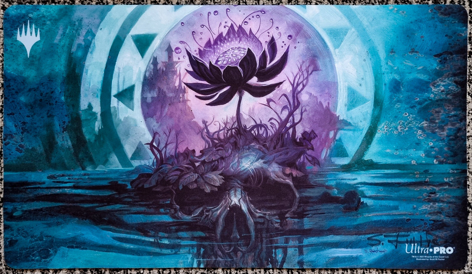 Black Lotus - Signed by Scott M. Fischer MTGPlaymats Black Lotus - Signed by Scott M. Fischer MTGPlaymats