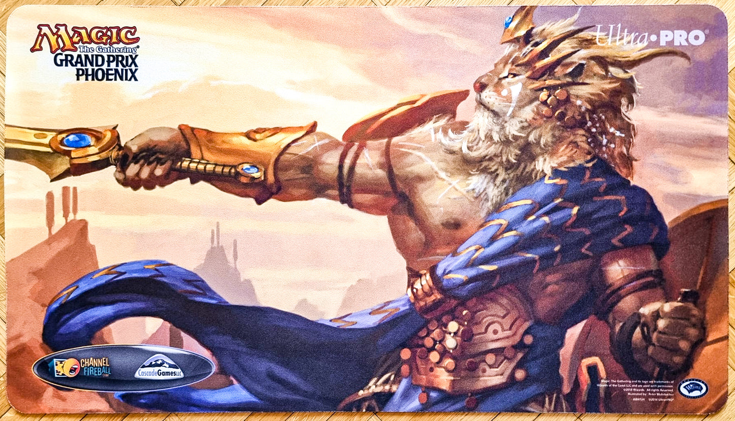 Brimaz, Re di Oreskos - Peter Mohrbacher - Grand Prix Phoenix 2014 - Tappetino da gioco MTG