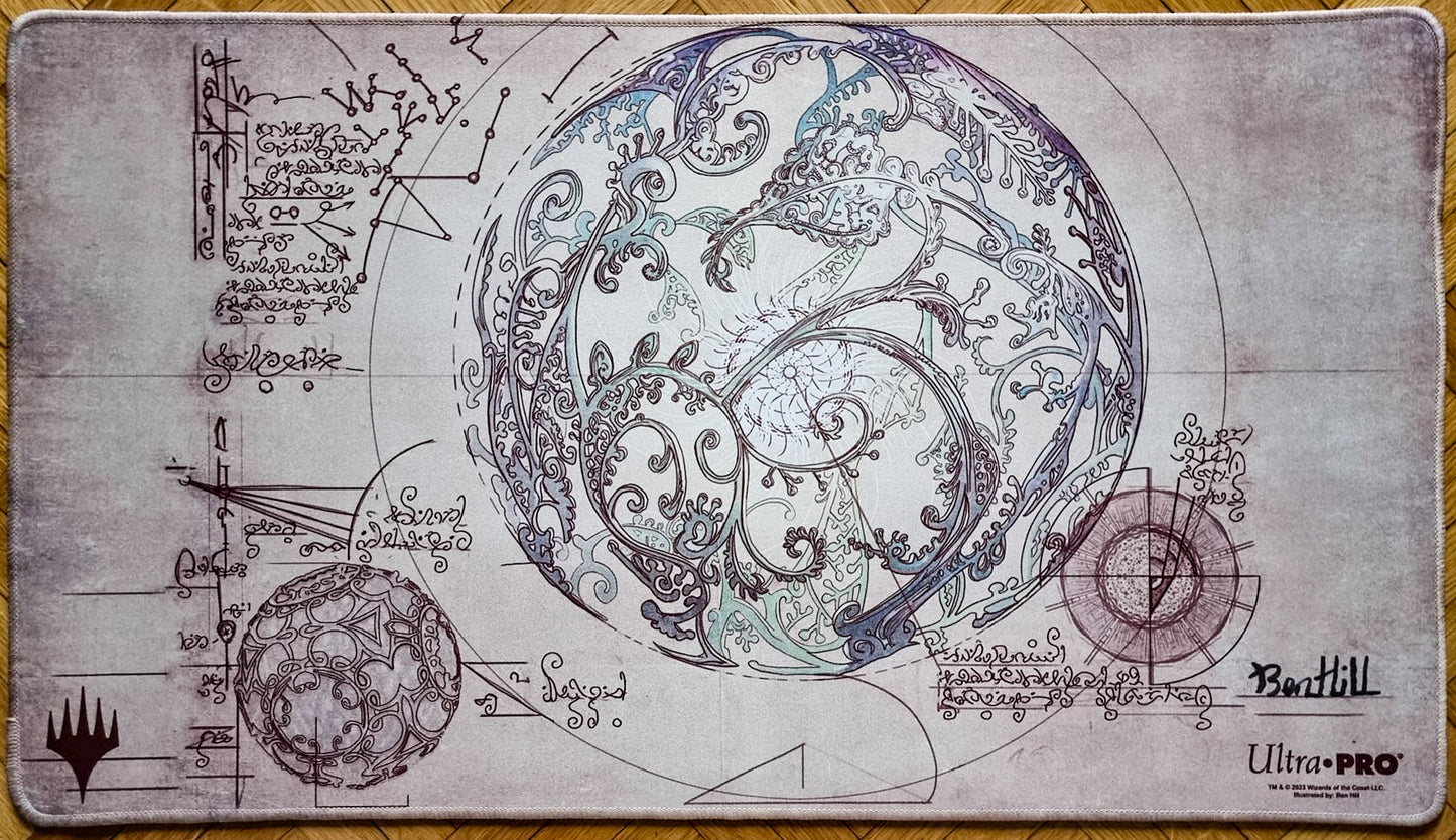 Caged Sun - Ben Hill - Firmato dall'artista - Ricamato - Tappetino da gioco MTG