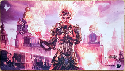 Chandra, Torch of Defiance - Magali Villeneuve - Firmato dall'artista - Tappetino da gioco MTG