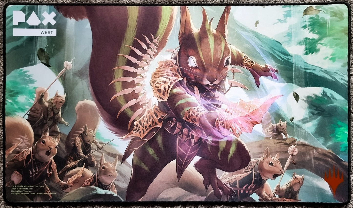Chatterfang, Squirrel General - Yoshimo - Pax West 2024 - Embroidered - MTG Playmat