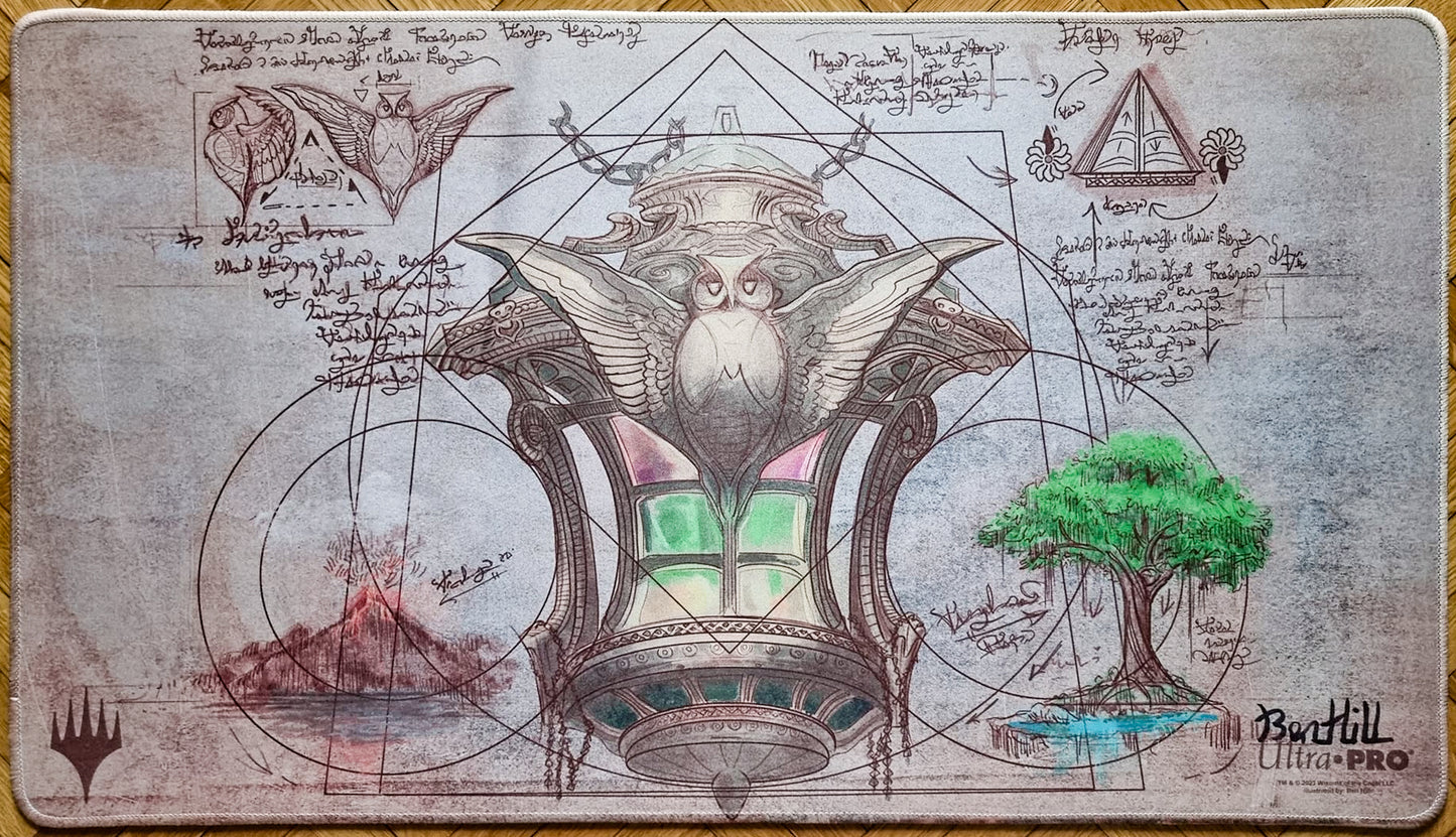 Lanterna cromatica - Ben Hill - Firmata dall'artista - Ricamata - Tappetino da gioco MTG