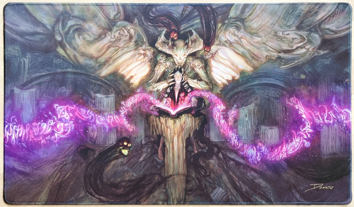 Demonic Tutor - Donato Giancola - Stitched & Signed MTG Playmat