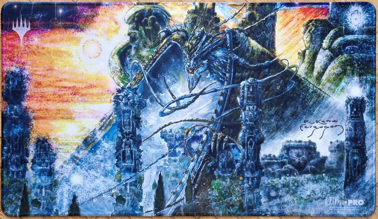 Dragonlord Dromoka - Richard Kane Ferguson - Signed & Stitched MTG Playmat