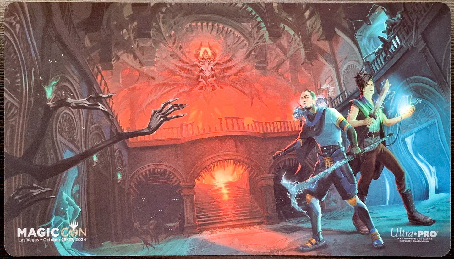 Duskmourn Key Art - Anna Christenson - MagicCon Las Vegas 2024 - Tappetino da gioco MTG