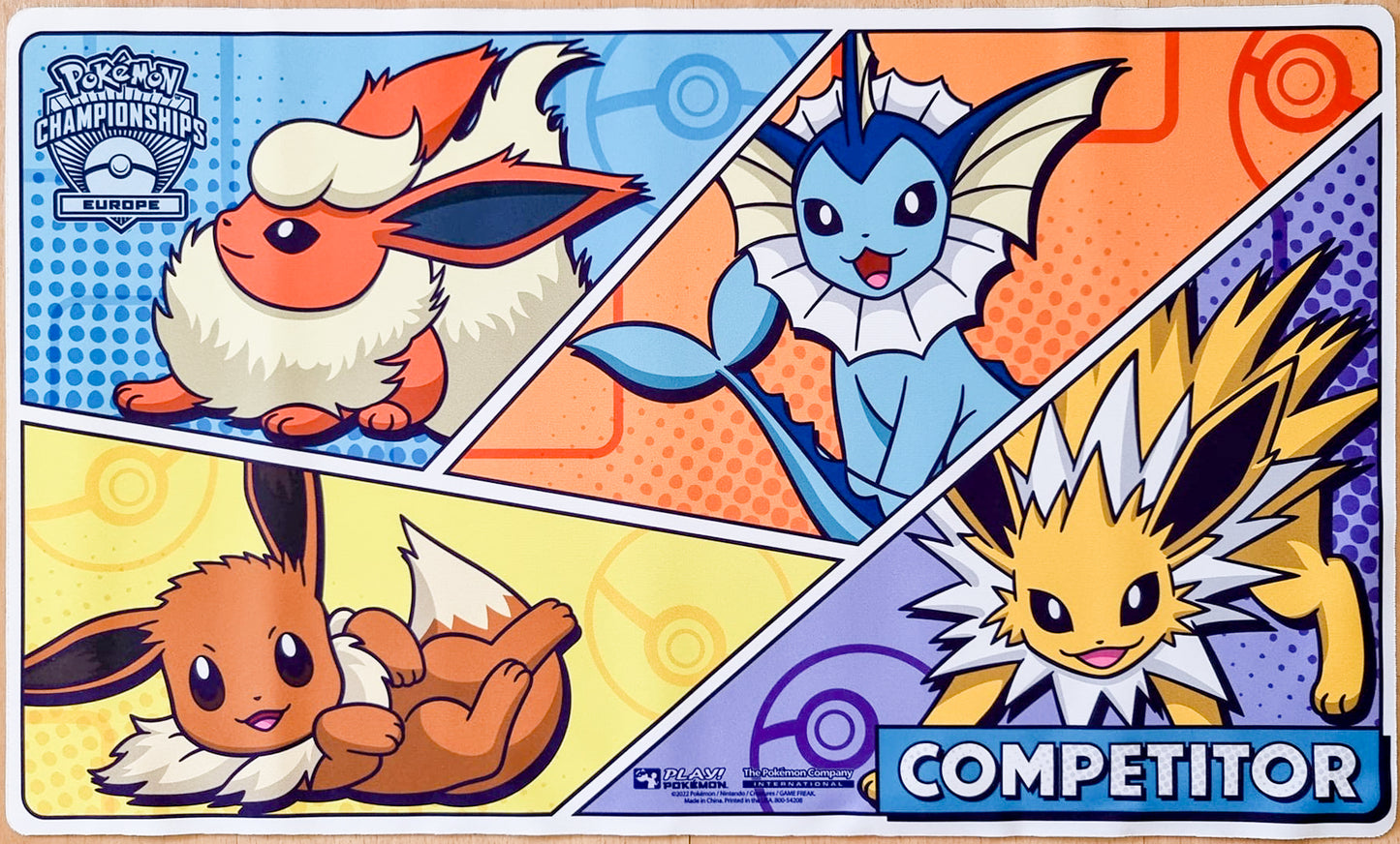 Eevee y evoluciones - Campeonato Europeo Internacional 2023 - Tapete de competición - Tapete de Pokémon