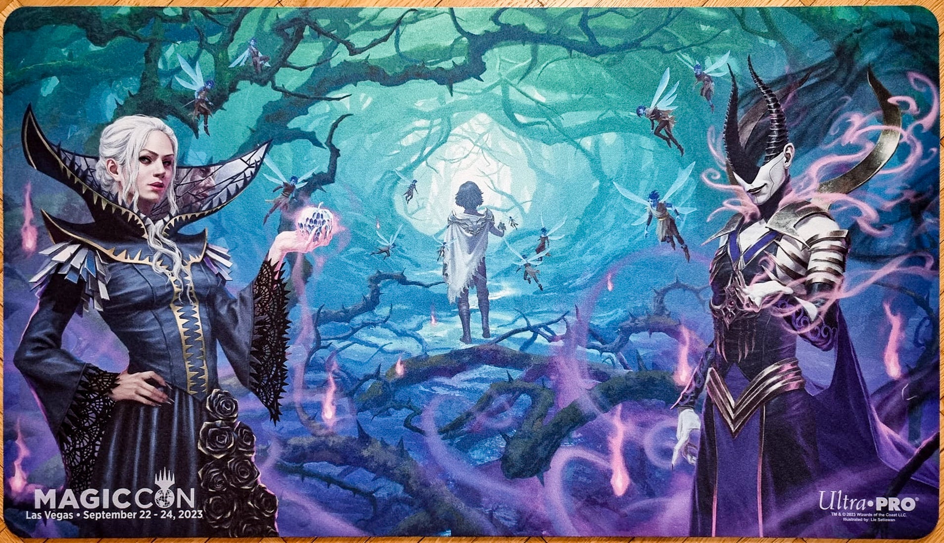 mtg card art playmats Eriette & Ashiok - Lie Setiawan - MagicCon Las Vegas 2023