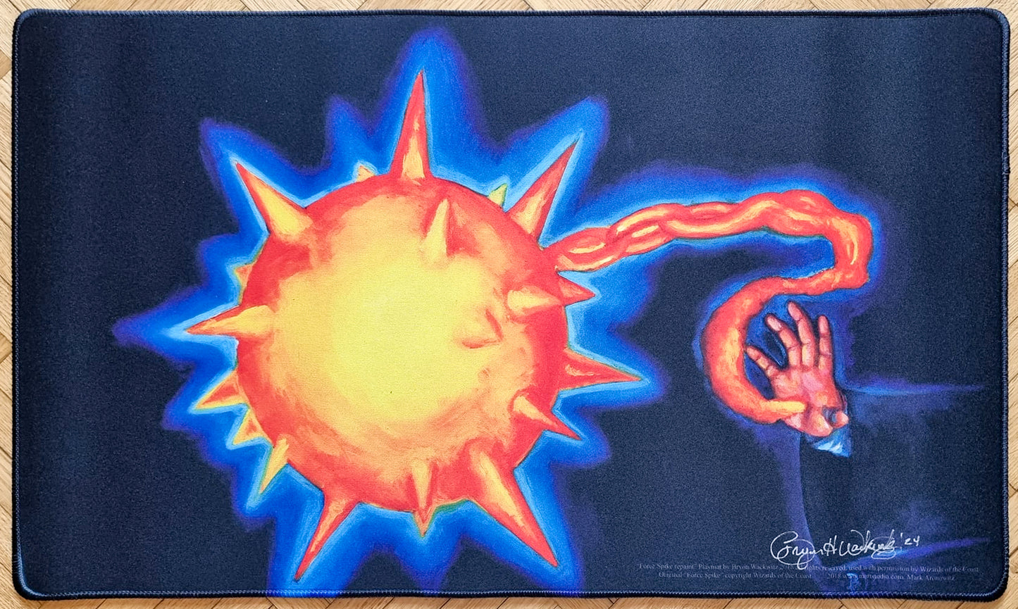 Force Spike - Bryon Wackwitz - Firmato dall'artista - Ricamato - Tappetino da gioco MTG