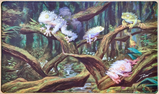 Frog Family - Donato Giancola - Stitched & Signed MTG Playmat