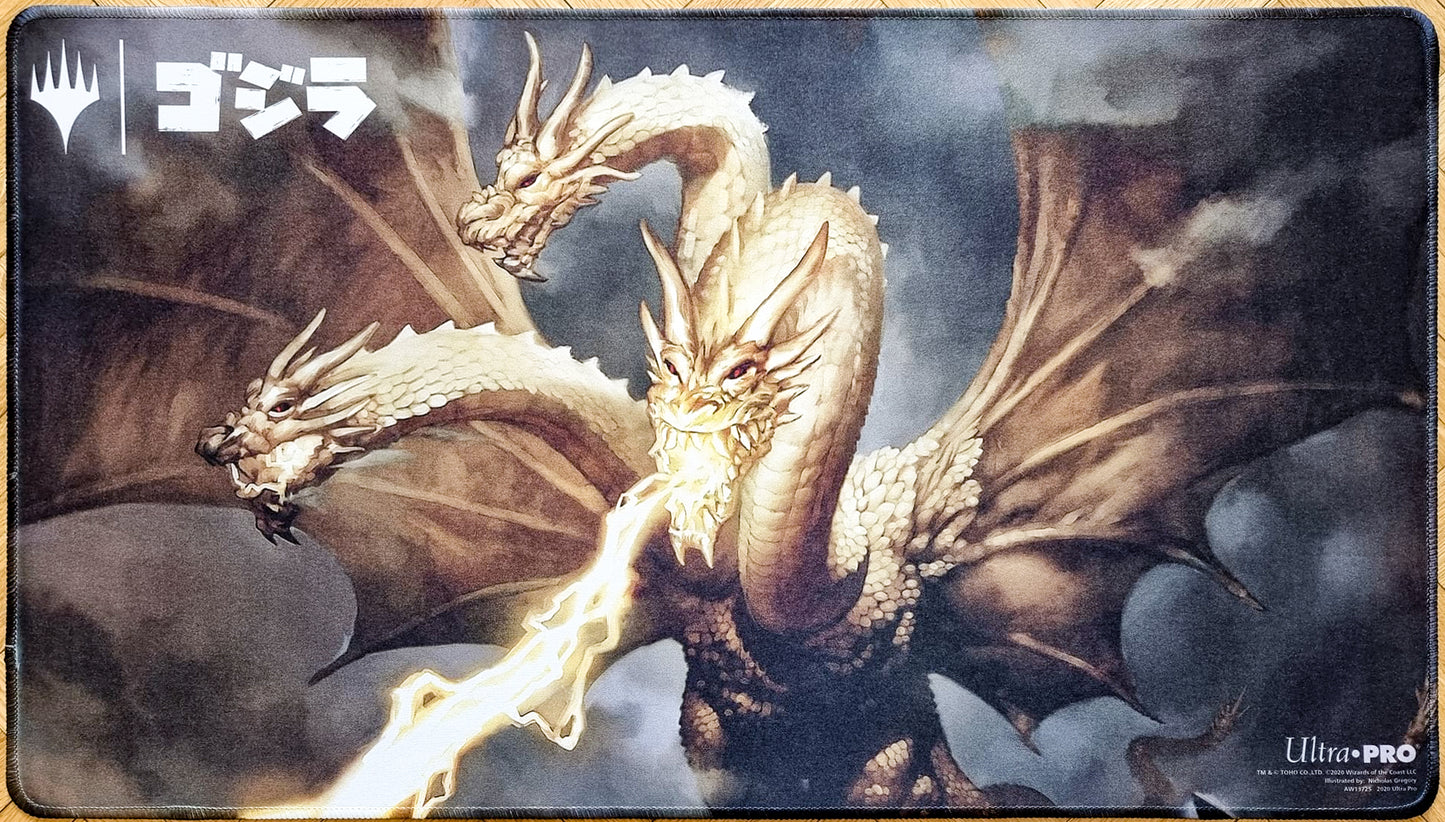 Ghidorah, Re del Cosmo (Illuna, Apex of Wishes) - Nicholas Gregory - Ricamato - Tappetino da gioco MTG