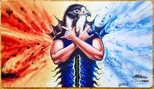 Aura indistruttibile - Mark Poole - Logo magico in nero - Firmato dall'artista - Tappetino da gioco MTG
