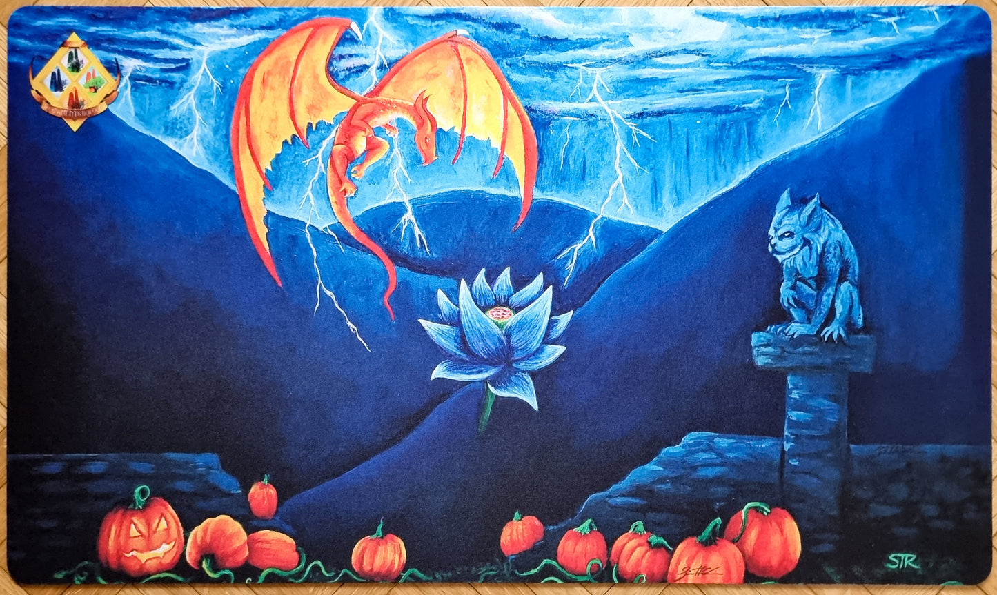 Lotus Key Art - Sierra Troi Rush - 4 Seasons Bologna September 2025 - Signed MTG Playmat