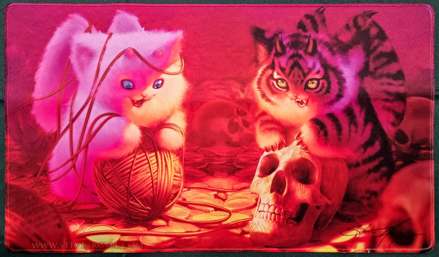 Kitten Dragons! - Steve Argyle - Stitched - Signed by the Artist - MTG Playmat