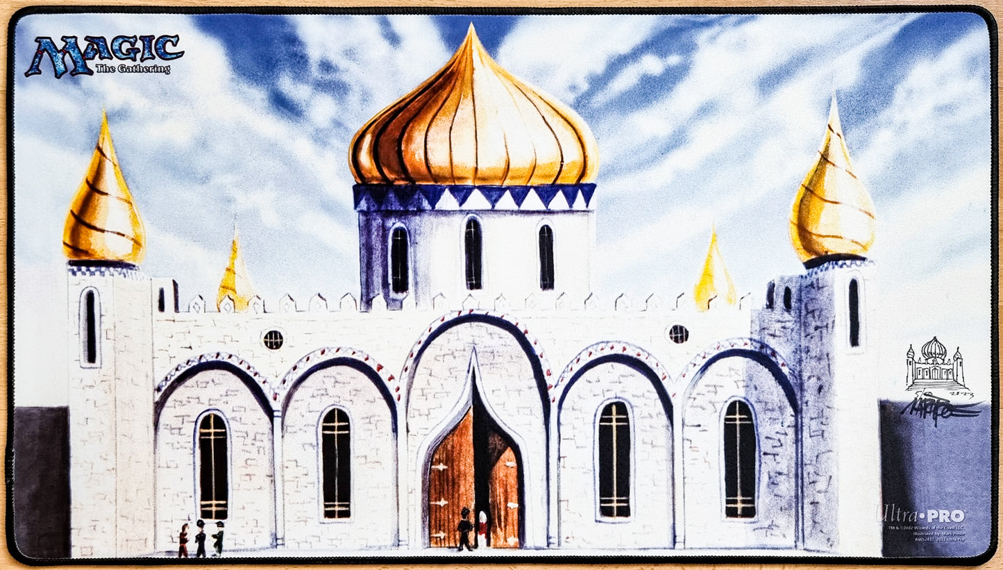 Biblioteca de Alejandría - Mark Poole - Firmado por el artista - Boceto - Bordado - Tapete de juego MTG