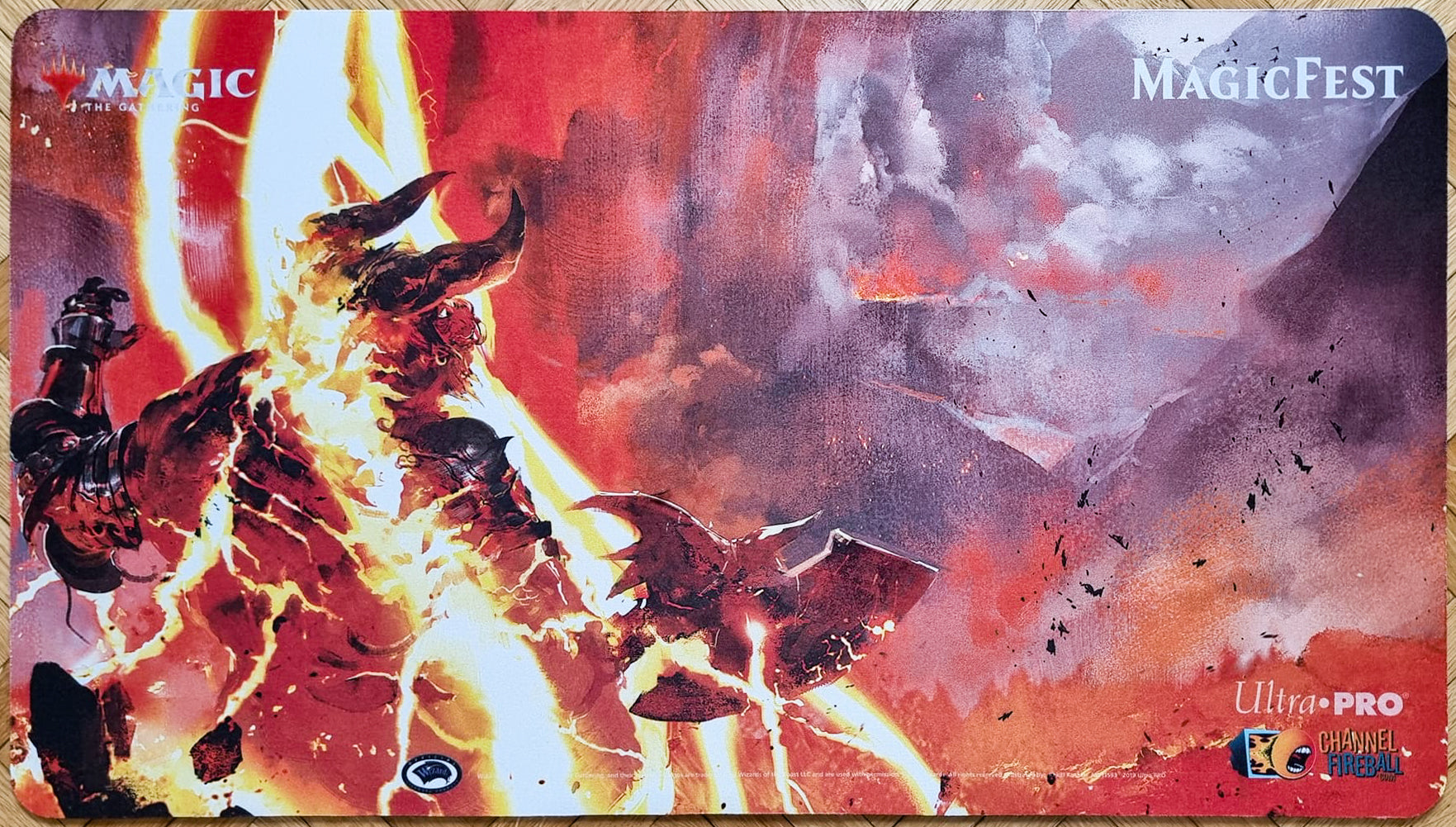 mtg final fantasy lightning playmat Lightning Bolt - Kekai Kotaki - MagicFest 2019