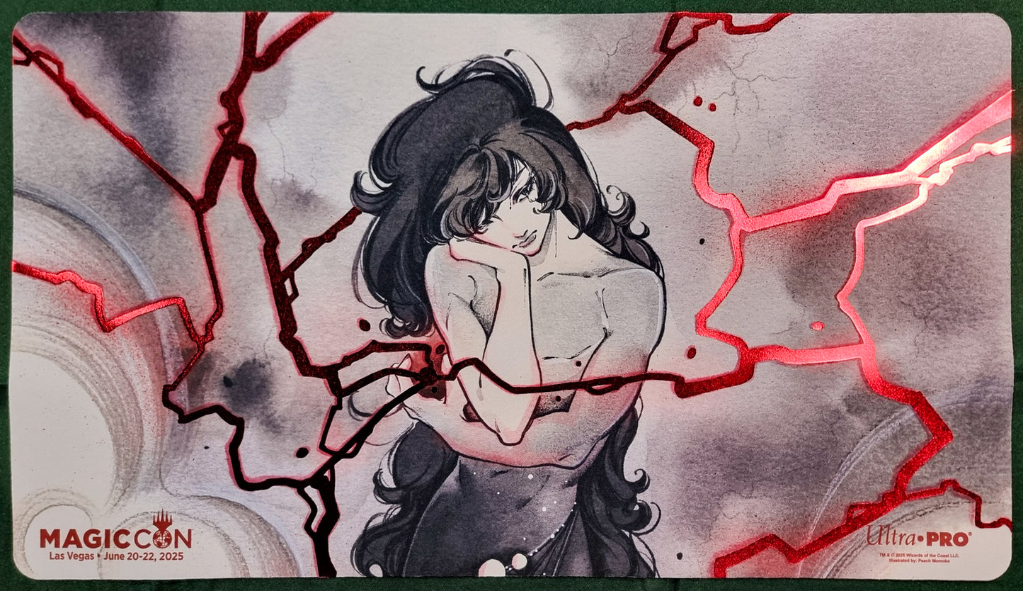 Lightning Bolt - Peach Momoko - MagicCon Las Vegas 2025 - Spot Foil - MTG Playmat