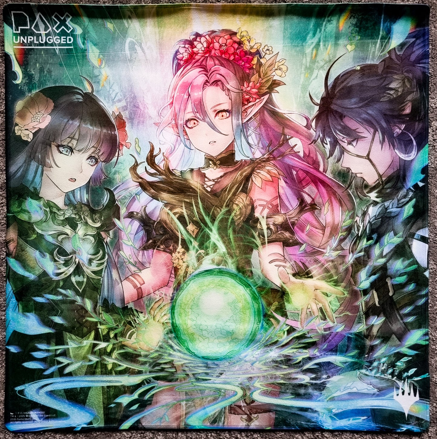 Llanowar Elves - Hisashi Momose - Two-Player Playmat - Pax Unplugged 2024 - MTG Playmat