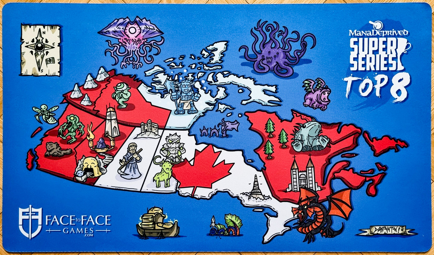 Mappa del Canada - Mana Deprived Super Series 2015 Top 8 - Tappetino da gioco MTG