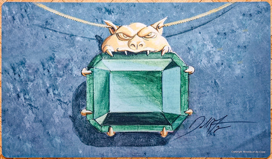 Mox Emerald - Dan Frazier - Firmato dall'artista - Tappetino da gioco MTG