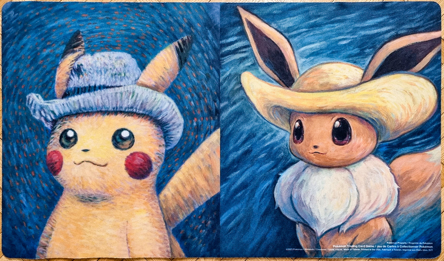 Colaboración de Pikachu y Eevee con el Museo Van Gogh: tapete de Pokémon