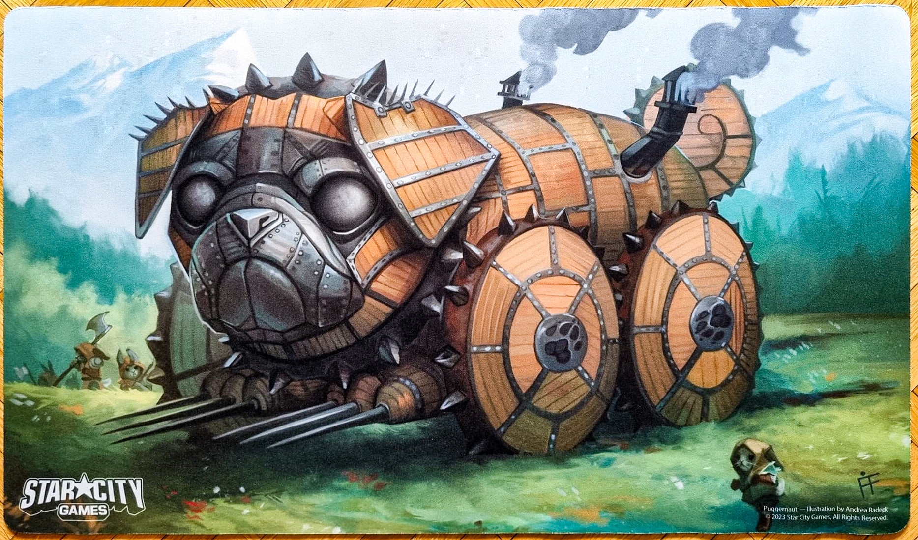 ragged playmat mtg card Puggernaut - Andrea Radeck - Creature Collection