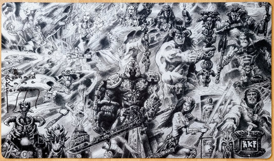 Obra de arte combinada: Richard Kane Ferguson, firmada por el artista, tapete de juego MTG