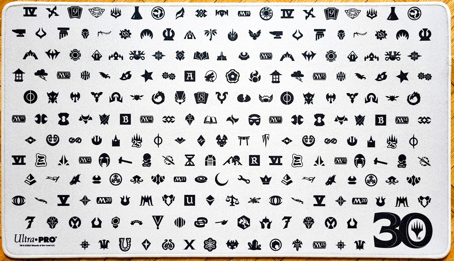 Set Symbols - Magic: The Gathering 30th Anniversary - Holofoil - Embroidered - MTG Playmat