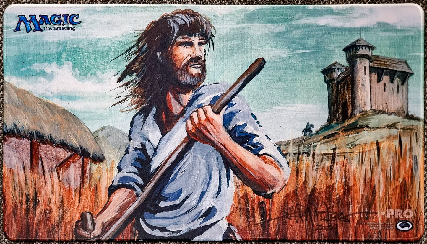 De espadas a rejas de arado - Jeff A. Menges - Bordado - Firmado por el artista - Tapete de juego MTG