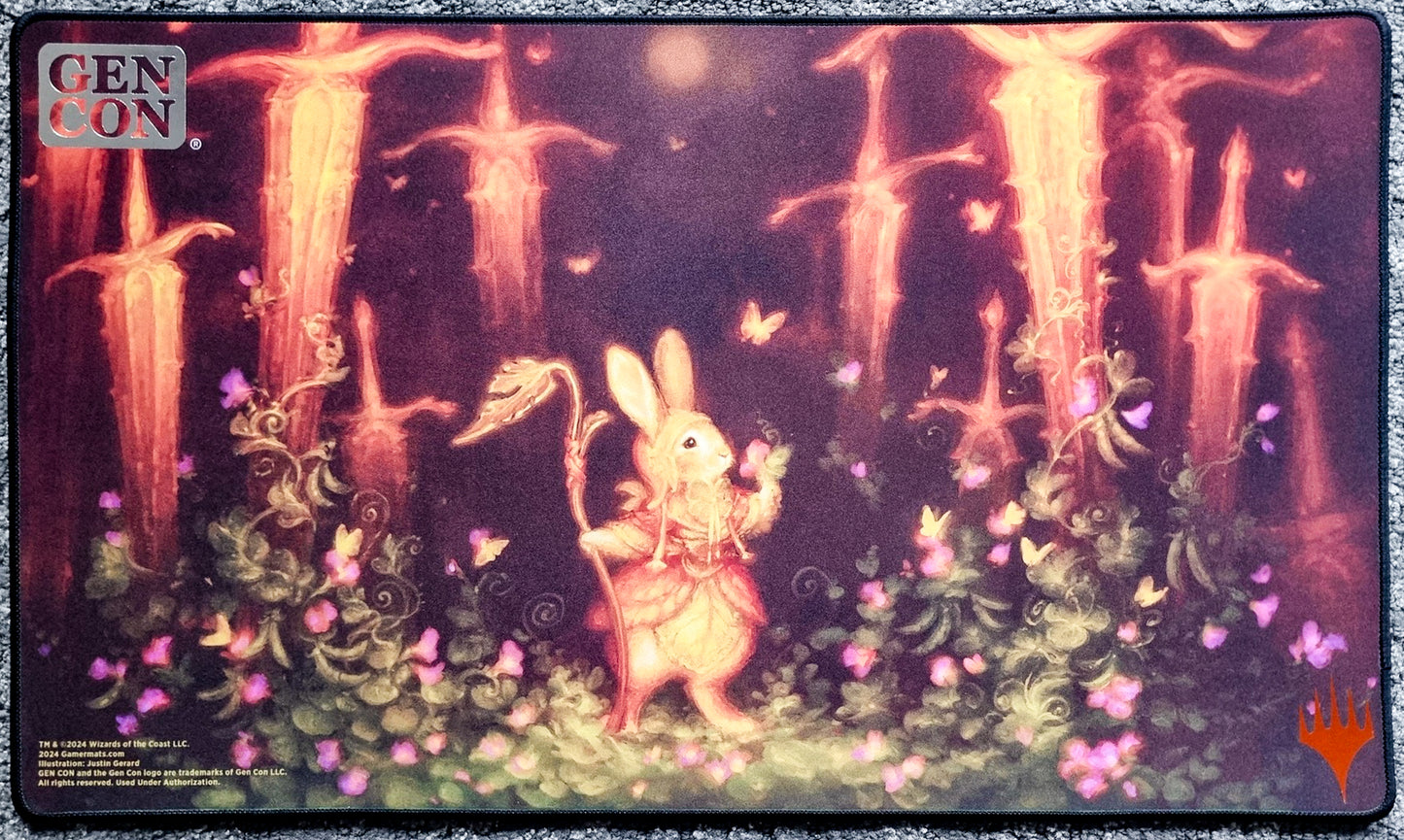 Swords to Plowshares - Liiga Smilshkalne - Gen Con 2024 - Embroidered - MTG Playmat