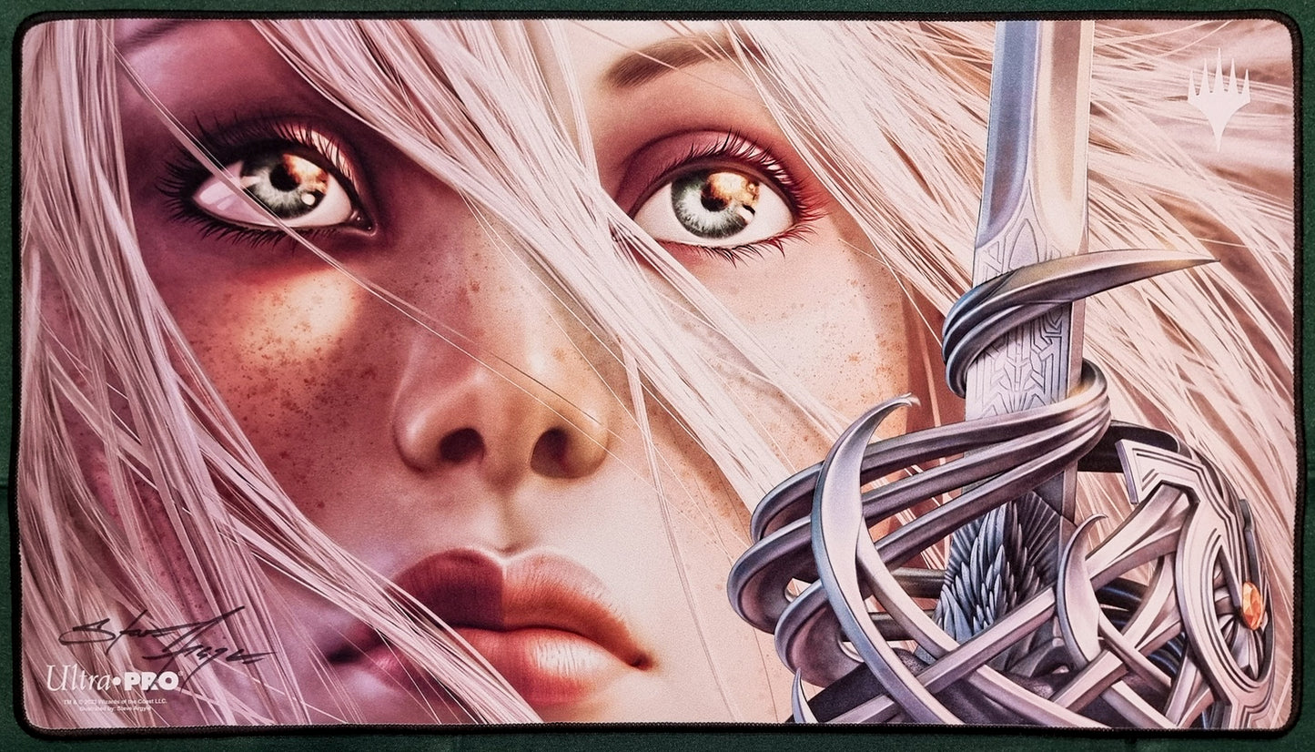 Thalia, Guardian of Thraben - Steve Argyle - Signed by the Artist - Black Stitches - Magic Logo - MTG Playmat