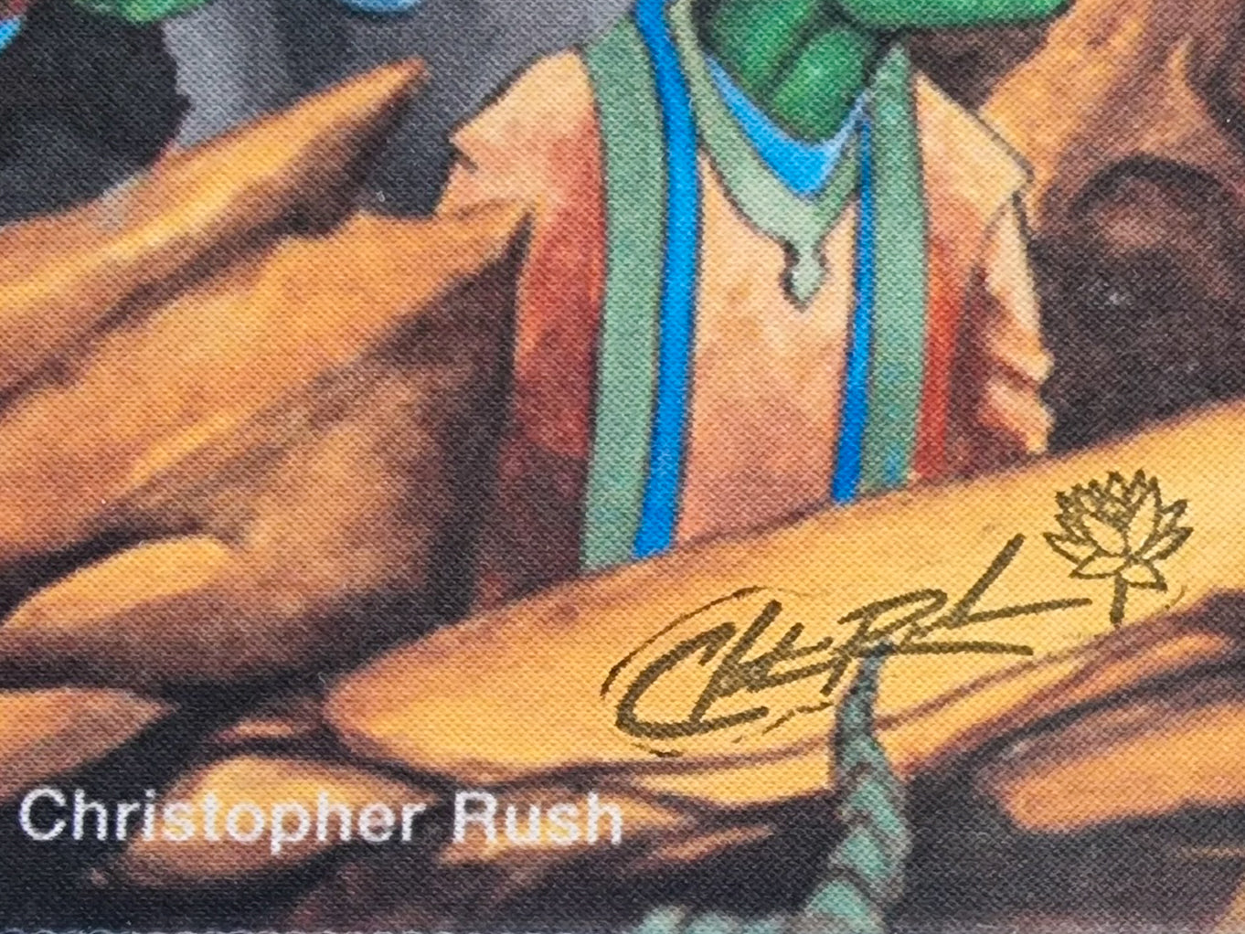 The Goblin Kerfuffle - Christopher Rush - Stamped Signature - Stitched MTG Playmat