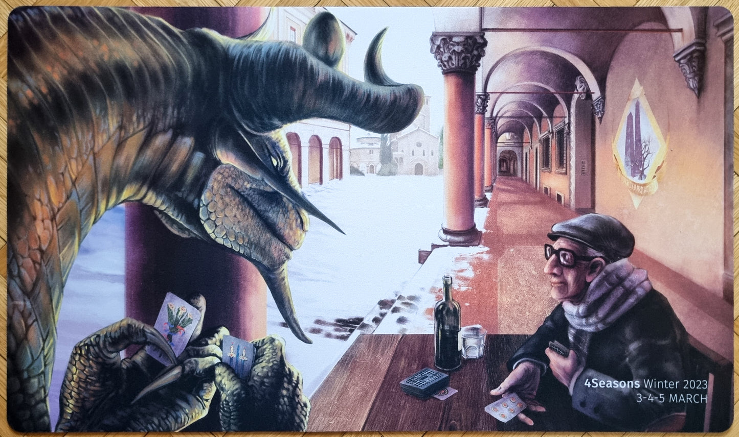 The Old Goat vs. Bolas - Miriam Borgioli - 4 Seasons Bologna Winter 2023 - MTG Playmat