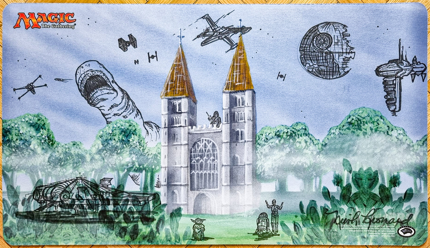 Il Tabernacolo a Pendrell Vale - Nicola Leonard - Schizzo di Star Wars - Firmato dall'artista - Tappetino da gioco MTG