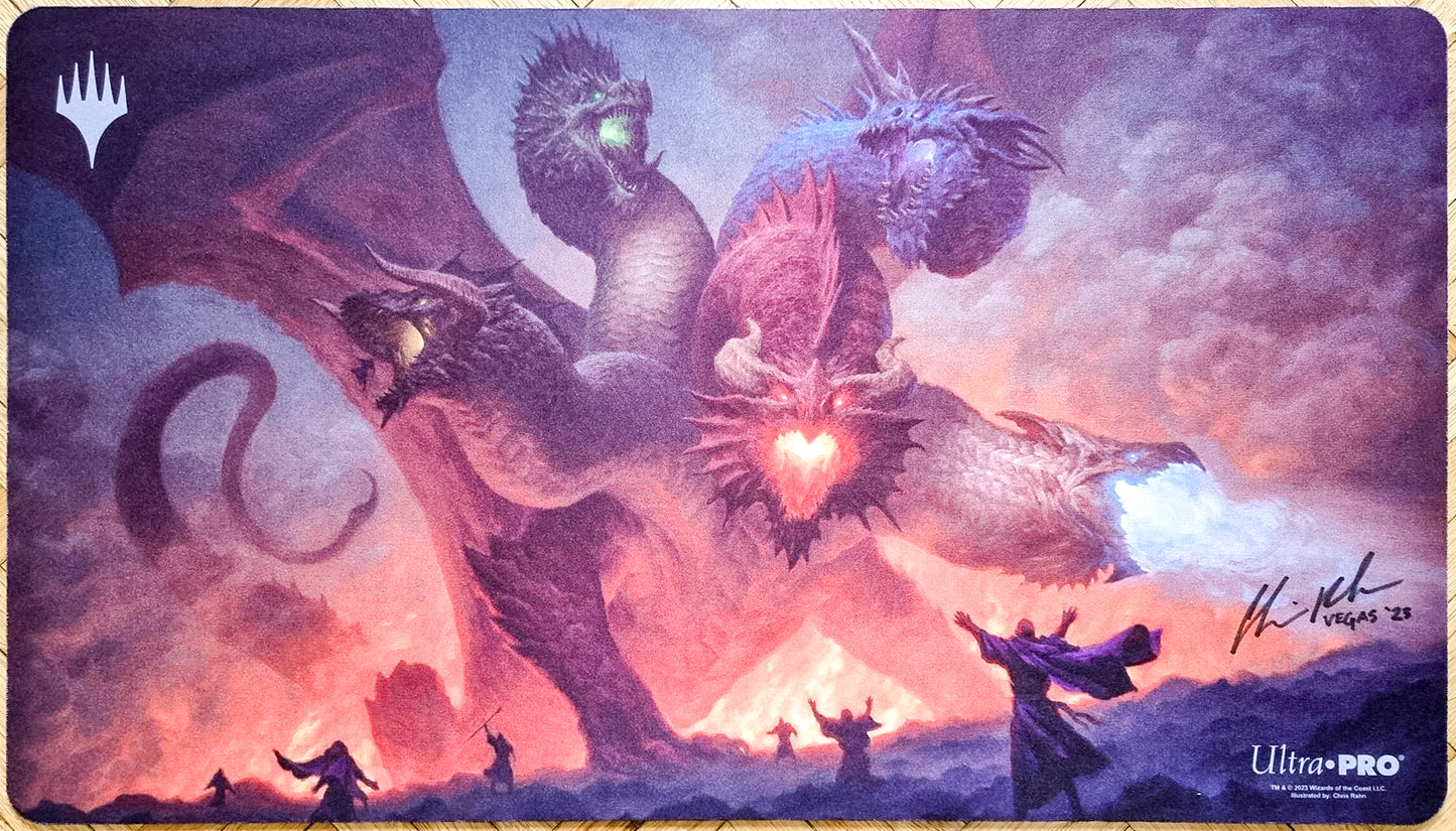 Tiamat - Chris Rahn - Firmato dall'artista - Tappetino da gioco MTG