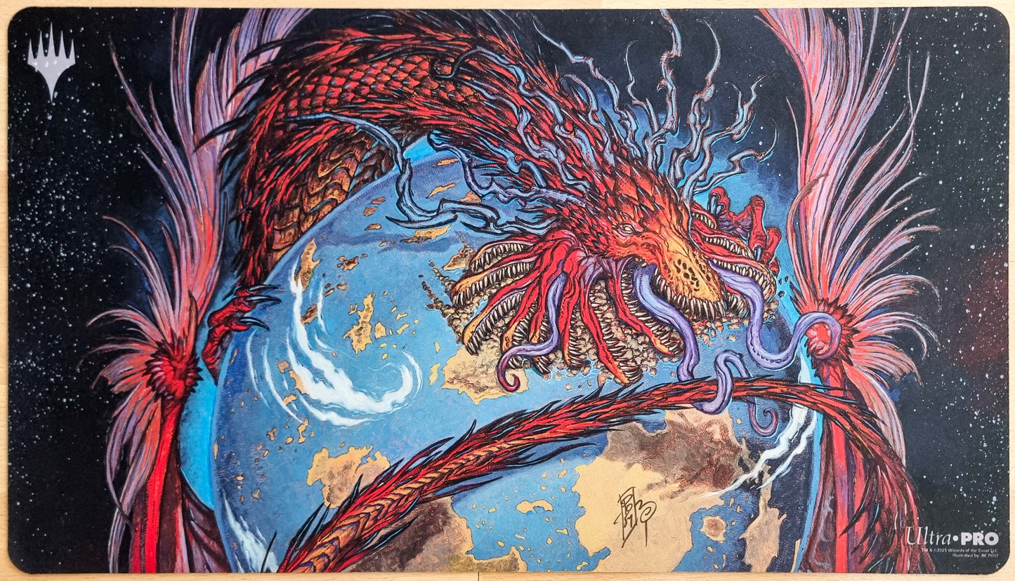 Worldgorger Dragon - rk post - Signed MTG Playmat
