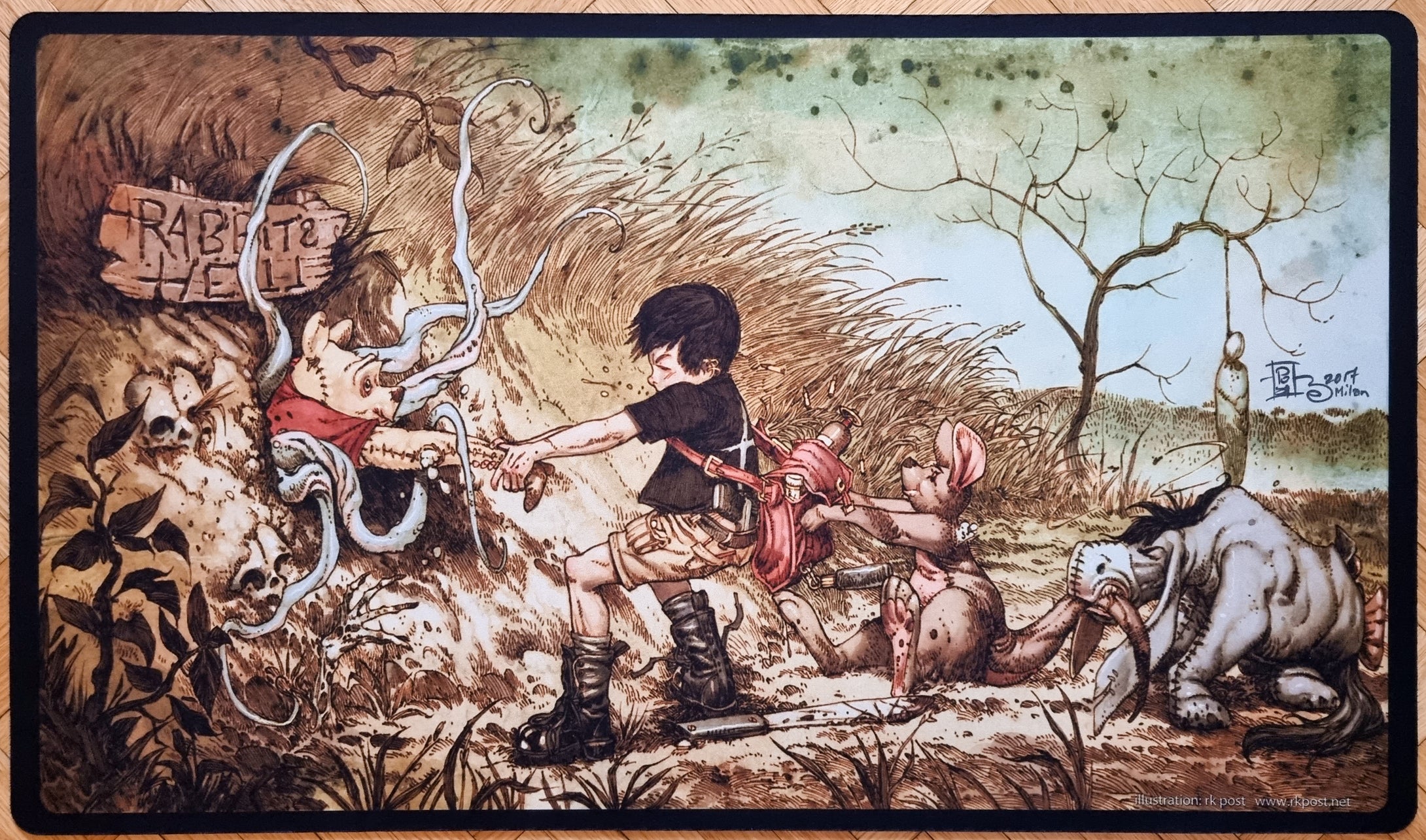 100 Acre Hell - Winnie the Pooh - rk post - Signed by the Artist - MTG Playmat