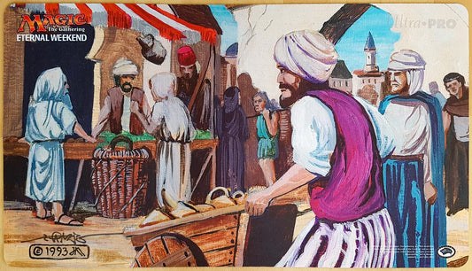 Bazar de Bagdad - Jeff A. Menges - Eternal Weekend 2017 VIP - Autografiado por el artista - MTG Playmat