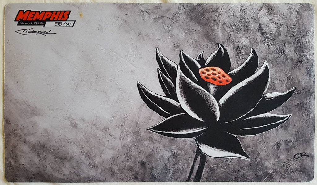 Black Lotus - Christopher Rush - Grand Prix Memphis 2015 - Firmato dall'artista - Edizione limitata - Tappetino da gioco MTG