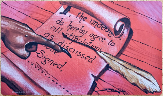 Contratto dal basso - Douglas Shuler - Firmato dall'artista - Tappetino da gioco MTG