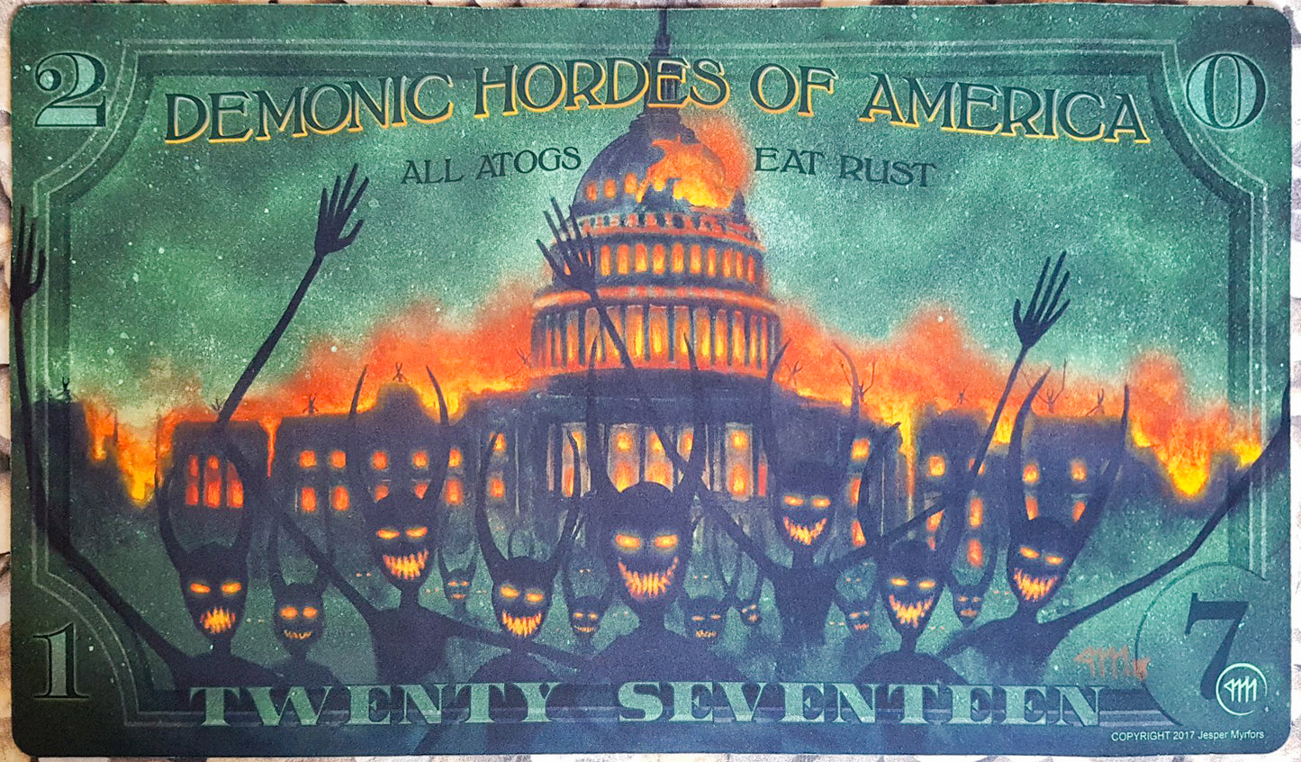 Demonic Hordes of America 2017 - Versione verde - Tappetino da gioco MTG