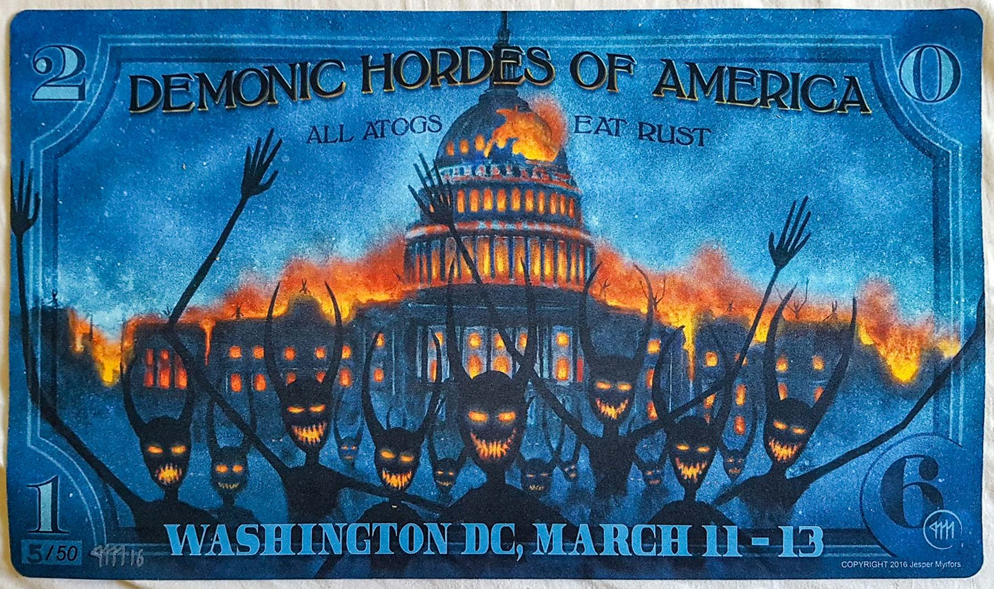 Demonic Hordes of America 2016 - Blue Version - MTG Playmat