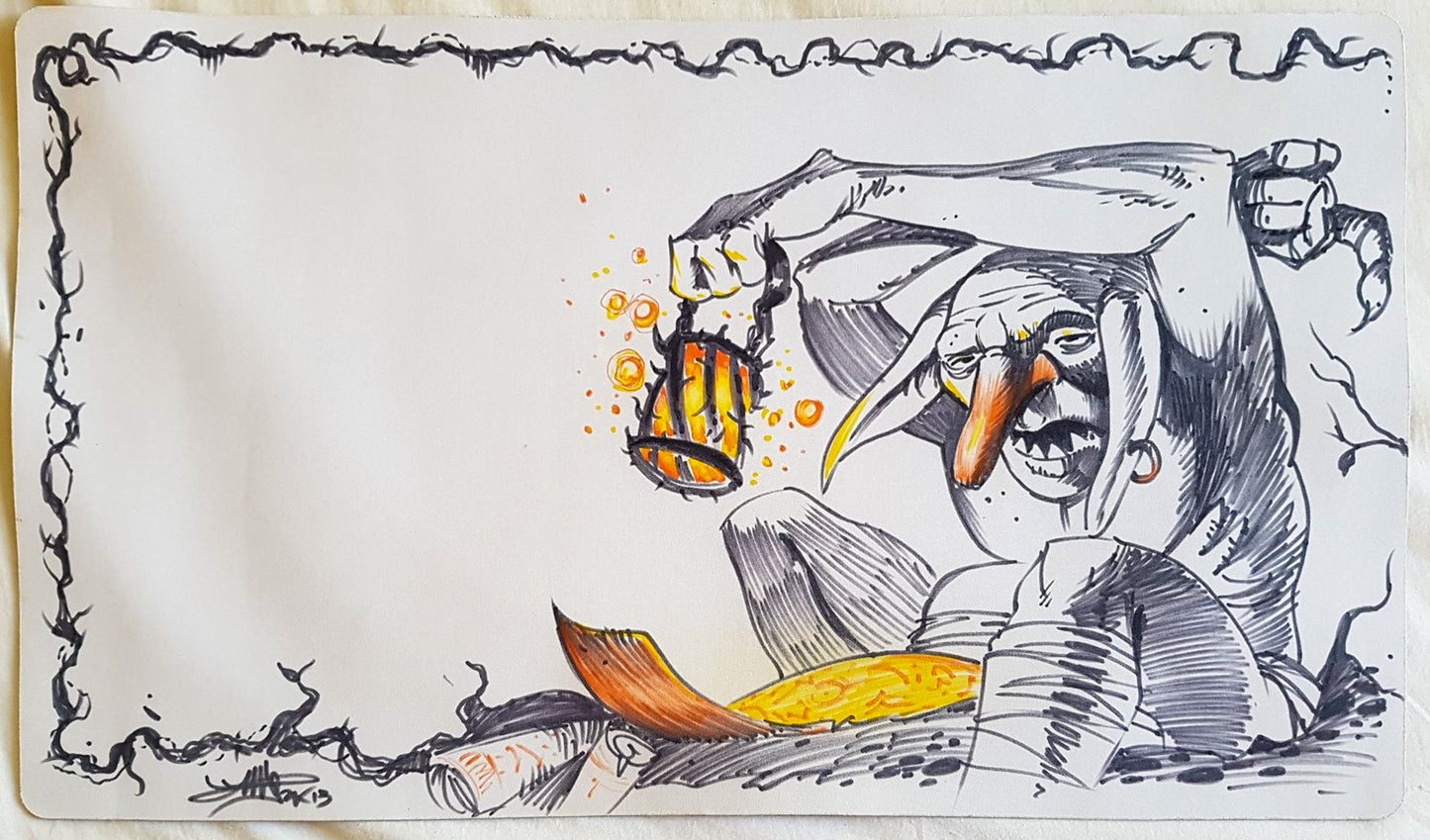 Goblin - Disegnato a mano e firmato da Dany Orizio - Tappetino da gioco MTG