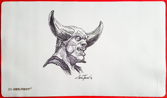 Juzam Djinn - Disegnato a mano e firmato dall'artista - Tappetino da gioco MTG