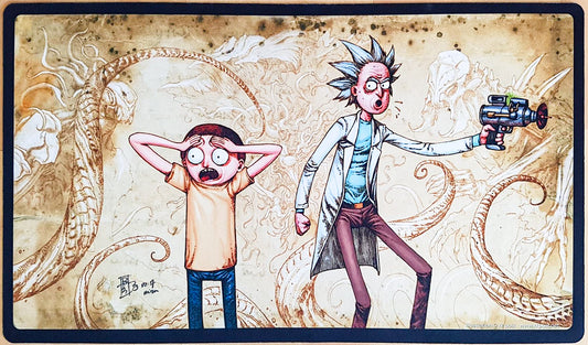 RnM vs E - Rick y Morty - Firmado por el artista - MTG Playmat