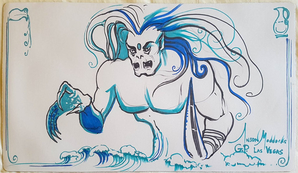Serendib Efreet - Disegnato a mano e firmato dall'artista - Tappetino da gioco MTG