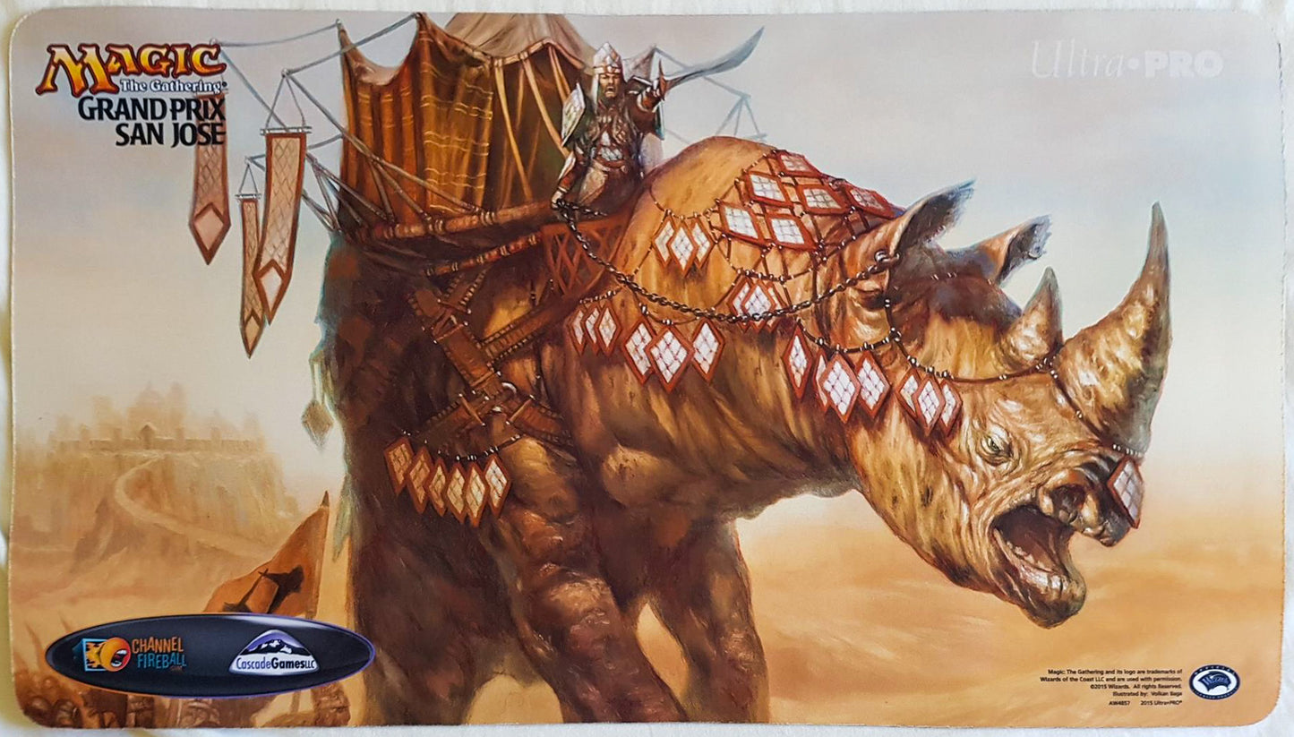 Siege Rhino - Volkan Baǵa - Grand Prix San Jose 2015 - MTG Playmat