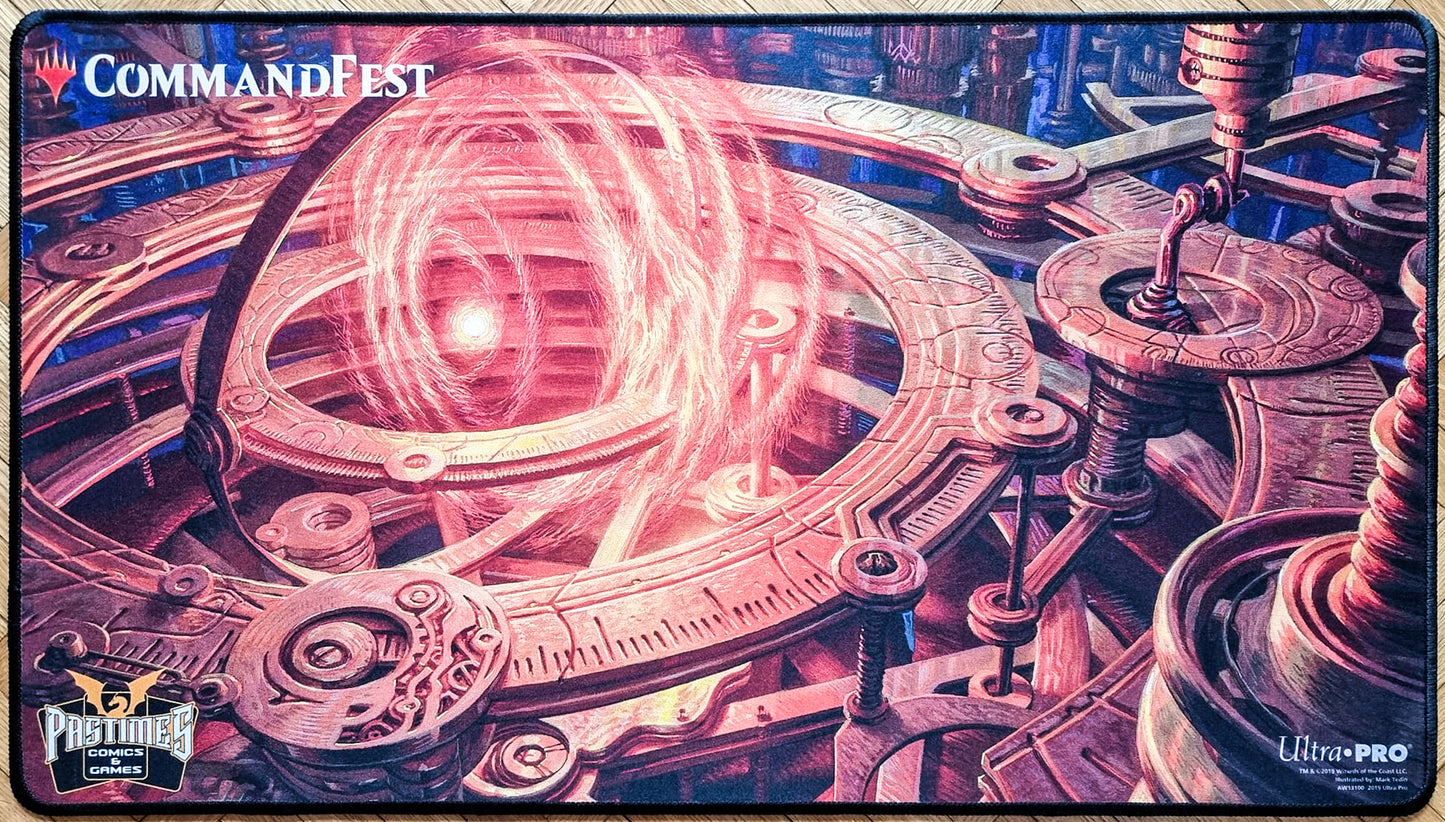 Anillo Sol - Mark Tedin - CommandFest - MagicFest 2020 - PastTimes - Bordado - Tapete de juego MTG