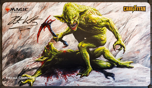 La supervivencia del más apto - Pete Venters - Fin de semana eterno 2019 - Campeonato vintage de Norteamérica - Firmado - Tapete de juego MTG