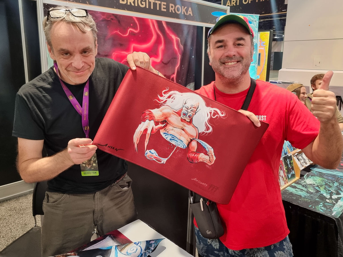 Filippo Lietti, owner of MTGPlaymats, with Anson Maddocks.
